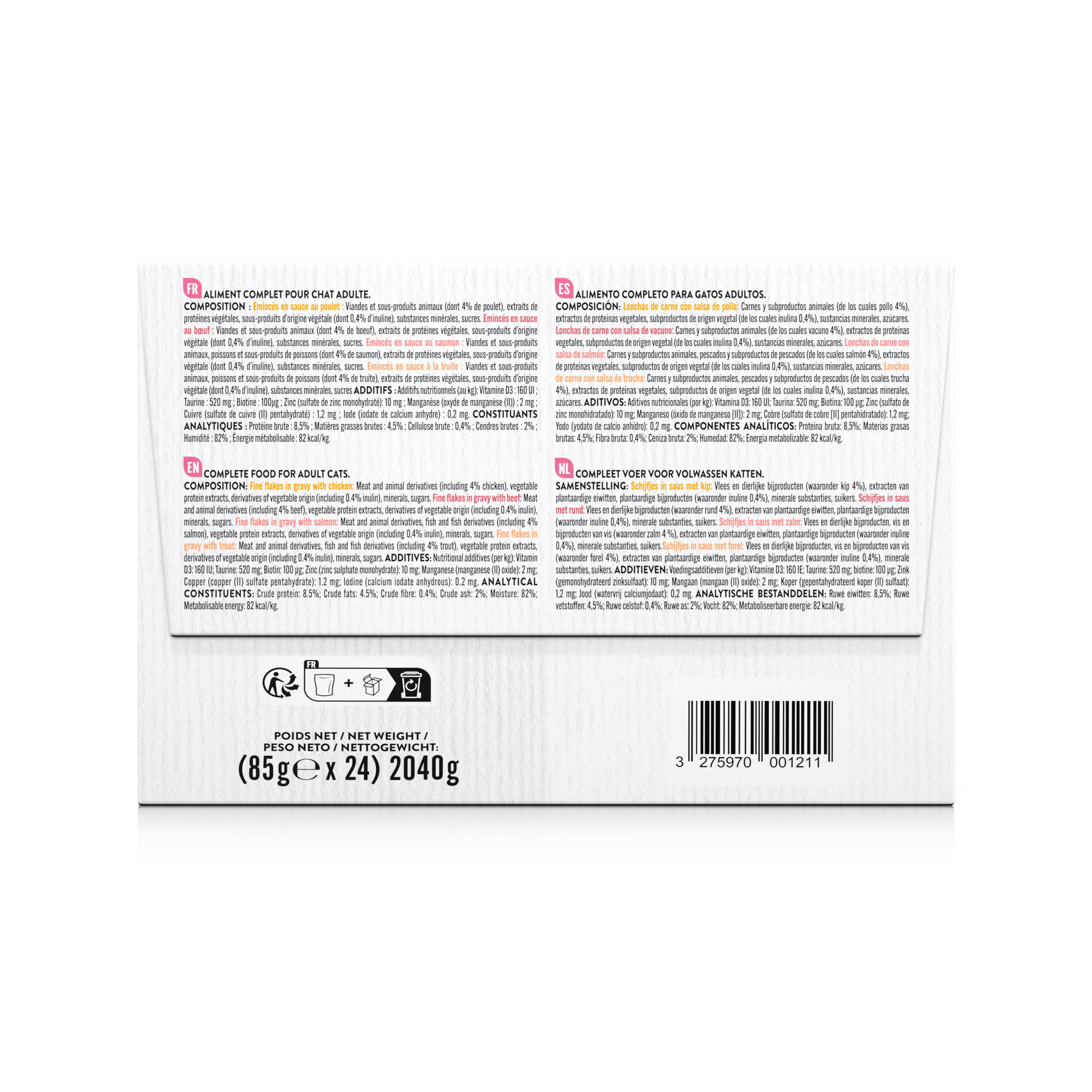 Pure Family - Emincés en sauce chat mixtes 24x85g - PURE FAMILY - Imagen 3