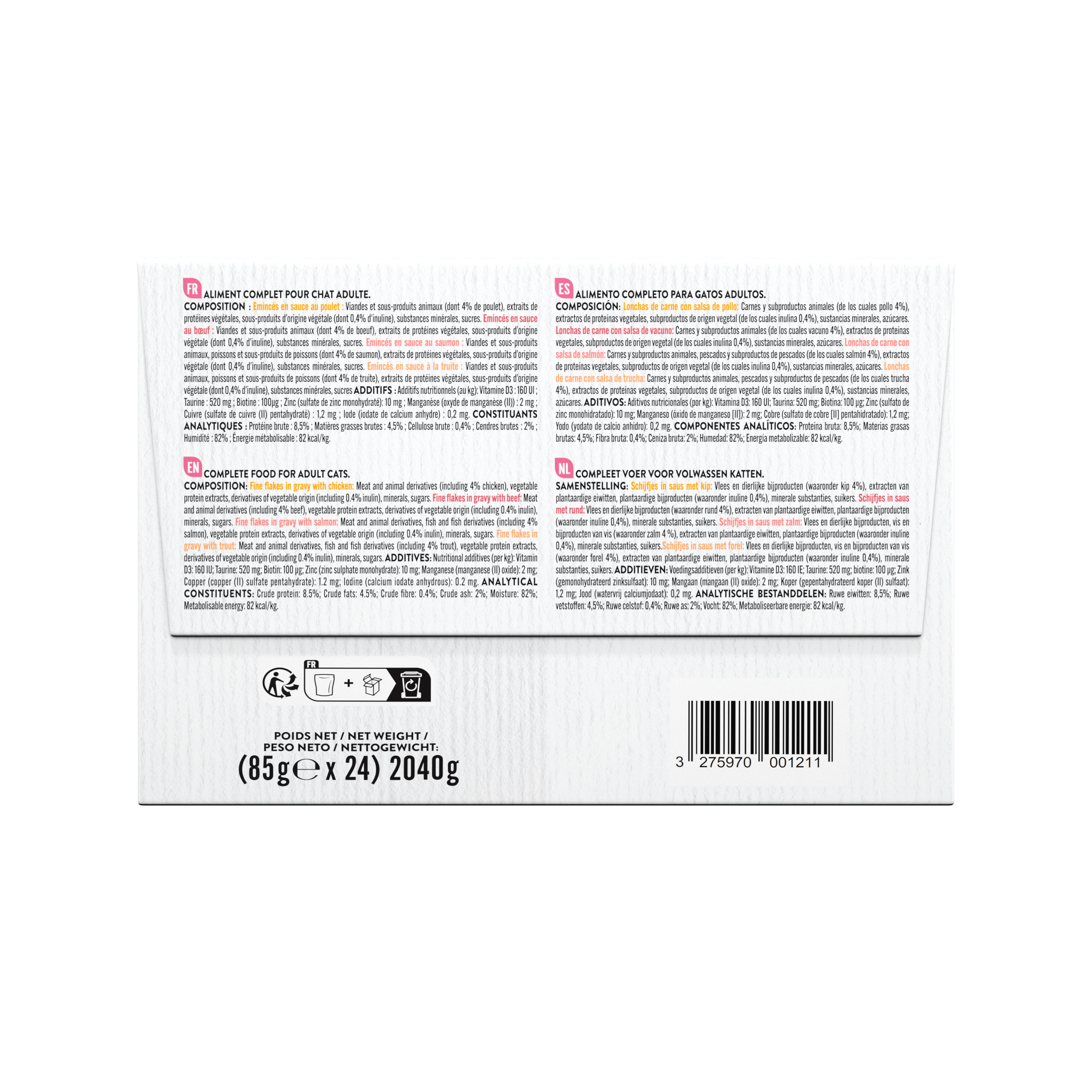 Pure Family - Emincés en sauce chat mixtes 24x85g - PURE FAMILY - Imagen 5