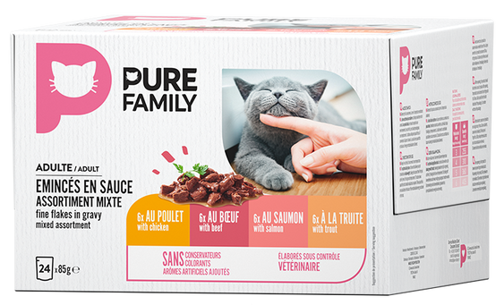 Pure Family - Emincés en sauce chat mixtes 24x85g - PURE FAMILY - Image 6