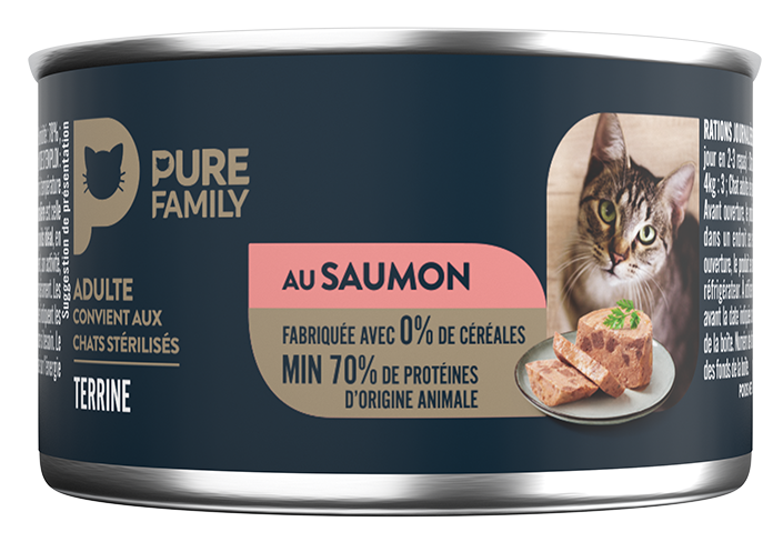Pure Family - Terrine chat saumon 1x85g - Pure Family