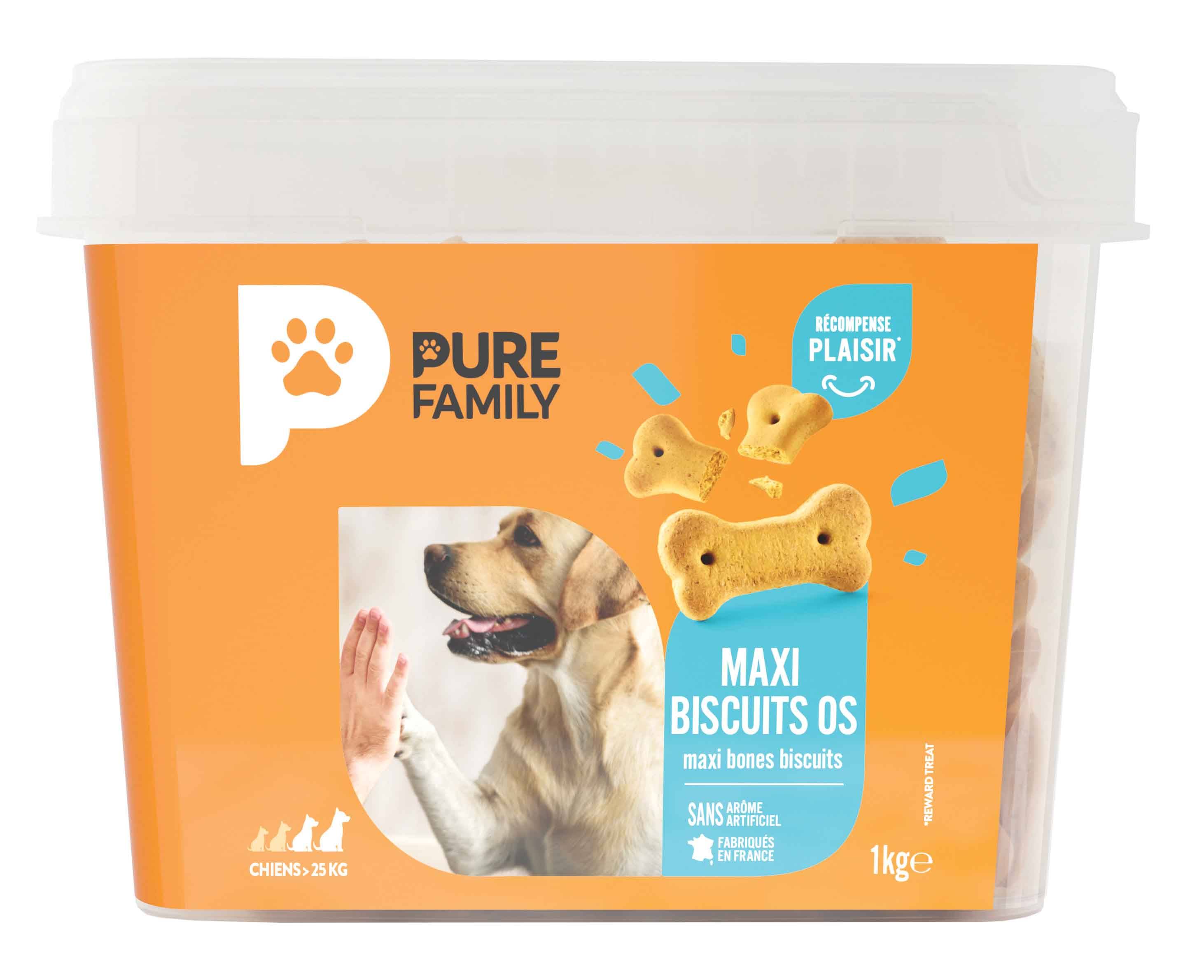 Pure Family - Maxi biscuits os pour chien grande taille 1kg - Pure Family - Image 1