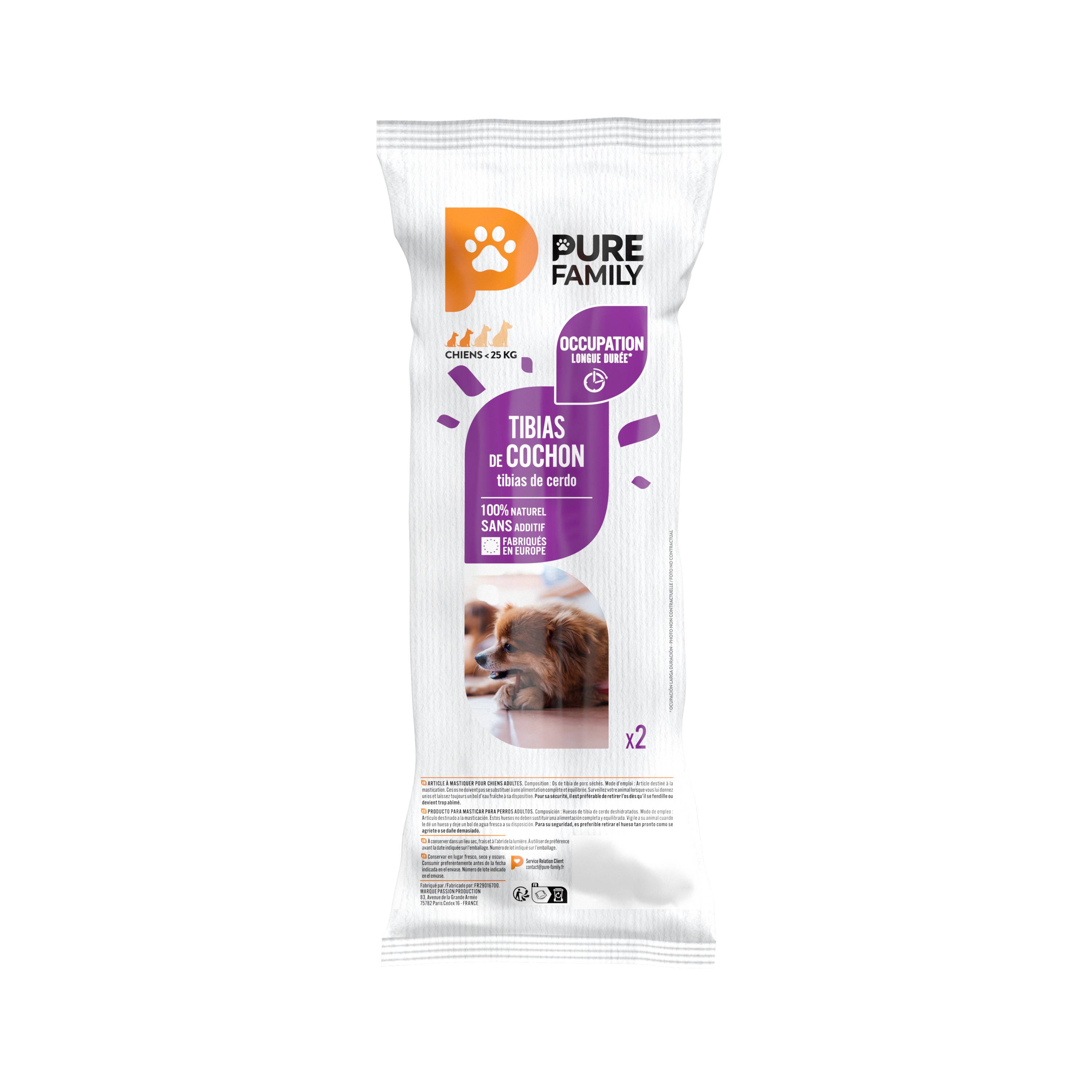 Pure Family - Tibias de cochon pour chien x2 - Pure Family - Image 1