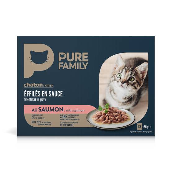 Pure Family - Effilés en sauce chaton au saumon 12 x 85 g - PURE FAMILY - Image 7