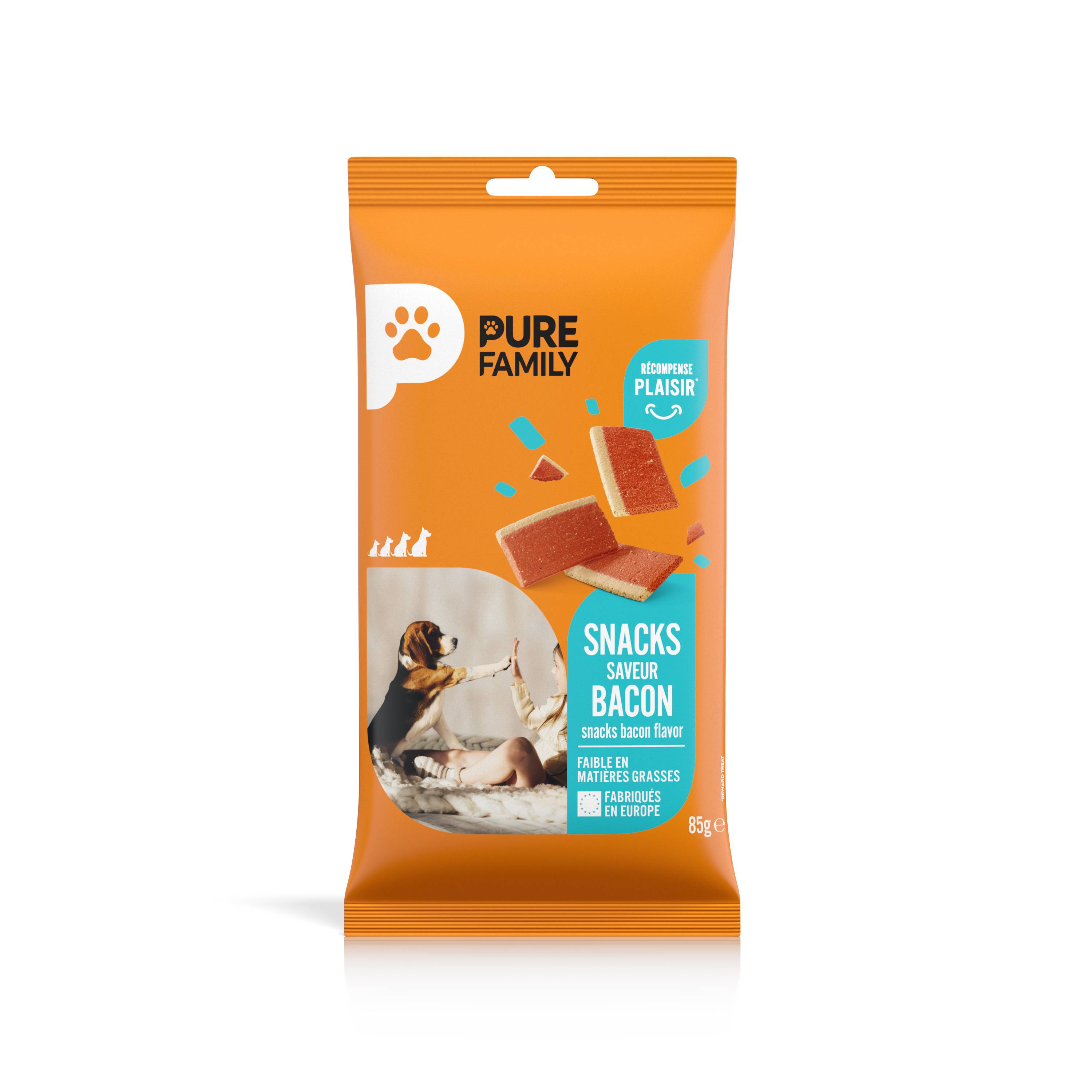 Pure - Snacks au bacon pour chien 85g - Pure Family - Imagen 3
