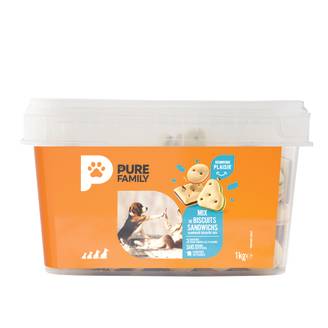 Pure Family - Mix biscuits sandwichs pour chien 1kg - Pure Family
