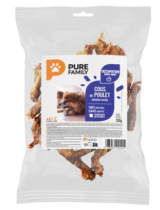 Pure Family - Cous de poulet à mâcher pour chien 200g - Pure Family