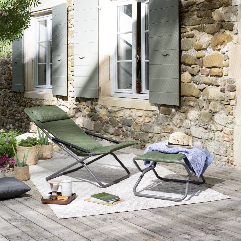Lafuma-Mobilier - Tabouret Repose-Pieds Vert Olive - LAFUMA - Image 4