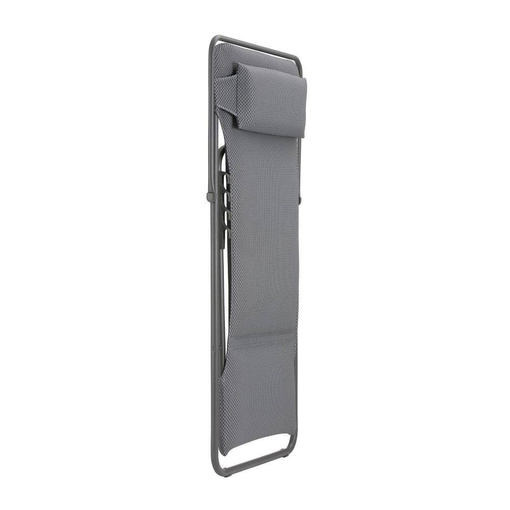 Lafuma-Mobilier - Maxi Transat Plus de jardin acier Be Comfort silver Lafuma Mobilier - Image 1