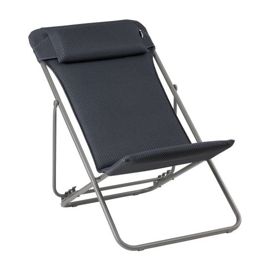 Lafuma-Mobilier - Maxi Transat Plus de jardin acier Be Comfort dark grey Lafuma Mobilier - Image 2