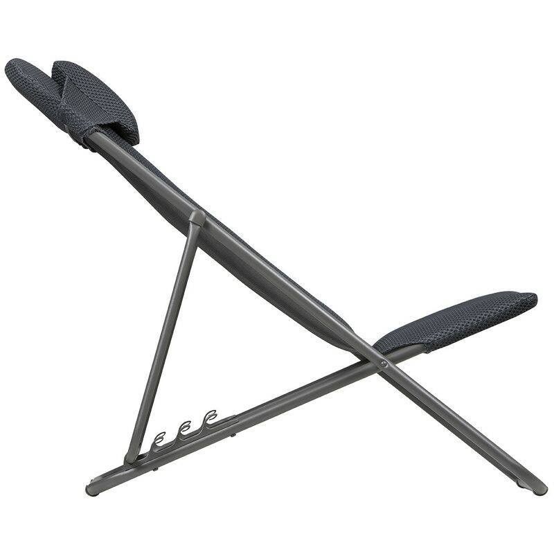 Lafuma-Mobilier - Maxi Transat Plus de jardin acier Be Comfort dark grey Lafuma Mobilier - Image 3