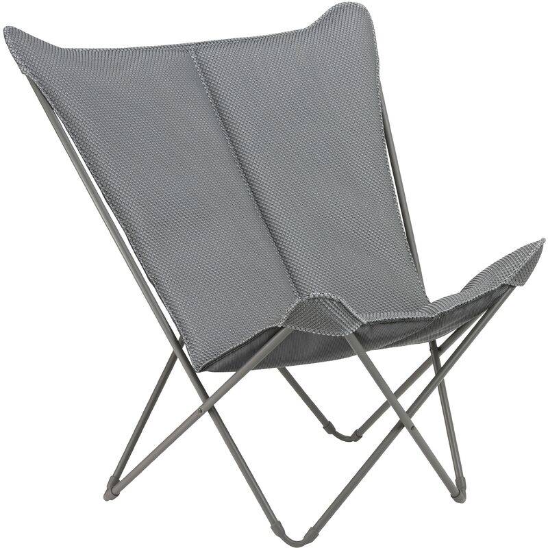 Lafuma-Mobilier - Fauteuil de jardin pliant acier silver Pop Up Be Comfort XL Lafuma Mobilier - Image 3