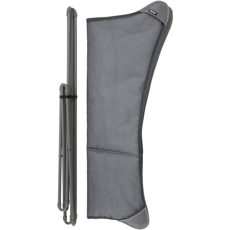 Lafuma-Mobilier - Fauteuil de jardin pliant acier silver Pop Up Be Comfort XL Lafuma Mobilier - Image 4