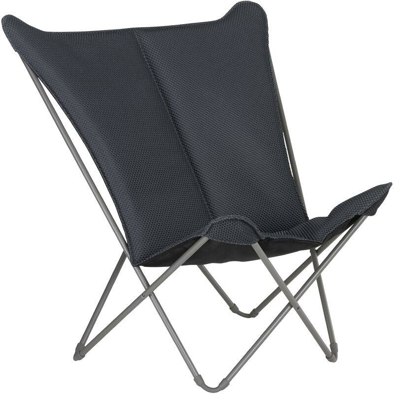 Lafuma-Mobilier - Fauteuil de jardin pliant acier dark grey Pop Up Be Comfort XL Lafuma Mobilier - Image 3