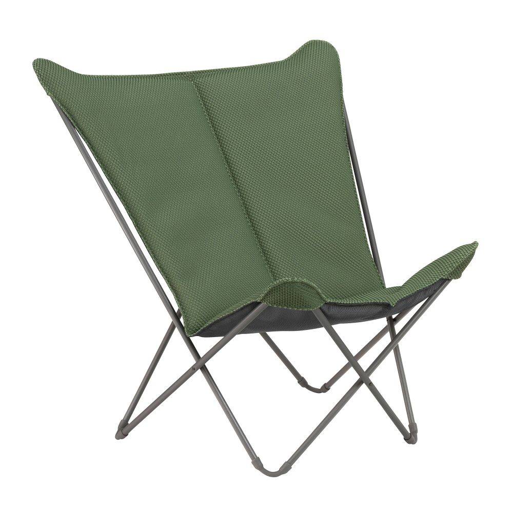 Lafuma-Mobilier - Fauteuil de jardin pliant acier olive Pop Up Be Comfort XL Lafuma Mobilier - Imagen 2