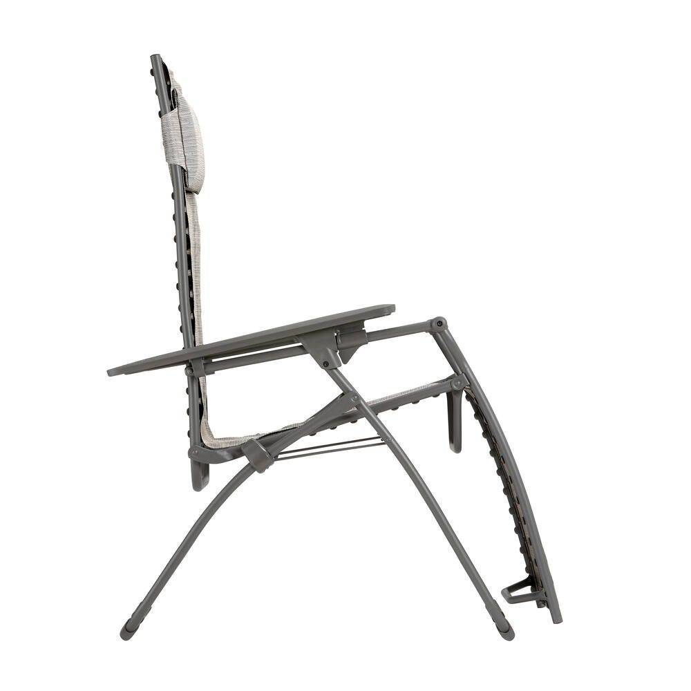 Lafuma-Mobilier - Fauteuil relax jardin pliable acier noir H.82-114 L.71 P.85-161 - Lafuma - Image 6