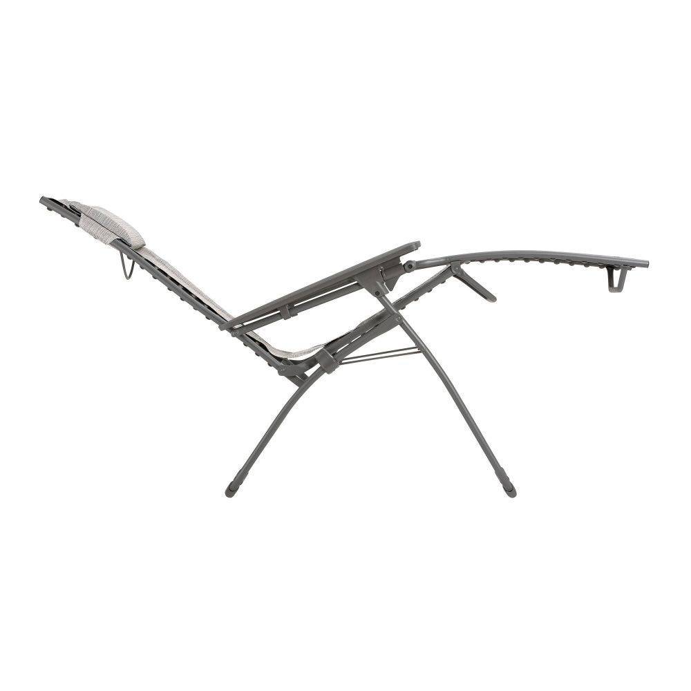 Lafuma-Mobilier - Fauteuil relax jardin pliable acier noir H.82-114 L.71 P.85-161 - Lafuma - Imagen 4