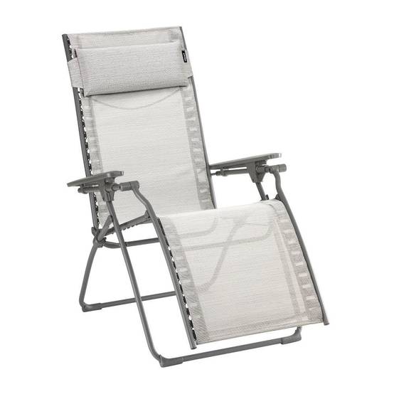 Lafuma-Mobilier - Fauteuil relax jardin pliable acier noir H.82-114 L.71 P.85-161 - Lafuma - Image 3