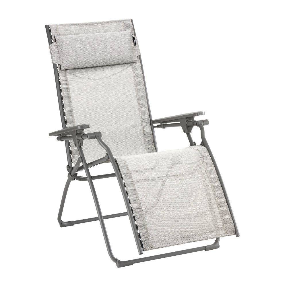 Lafuma-Mobilier - Fauteuil relax jardin pliable acier noir H.82-114 L.71 P.85-161 - Lafuma - Imagen 3