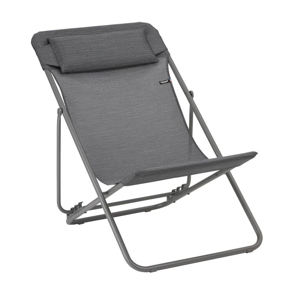 Lafuma-Mobilier - Maxi Transat Plus de jardin acier batyline obsidian Lafuma Mobilier - Imagen 1