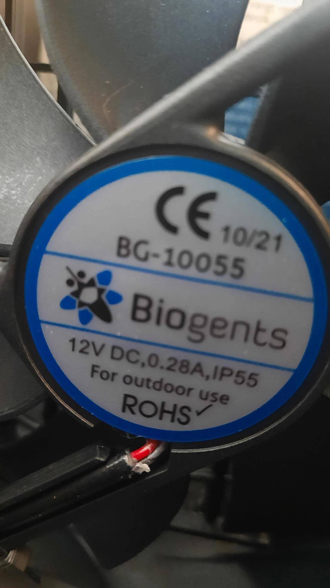 Ventilateur de rechange polyester noir L.12,6 x l.0,3 x H.16,5 cm - BIOGENTS - Imagen 1