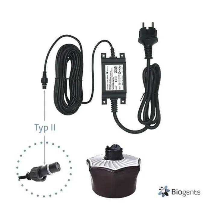 Chargeur d'alimentation extérieur 12V noir L.16 x l.14 x H.3,5 cm - Biogents - Image 2
