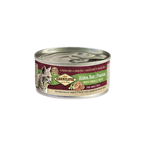 Carnilove - Paté con salsa para gato adulto con pollo y pato y faisán - lata 100 gr - CARNILOVE - Imagen 3