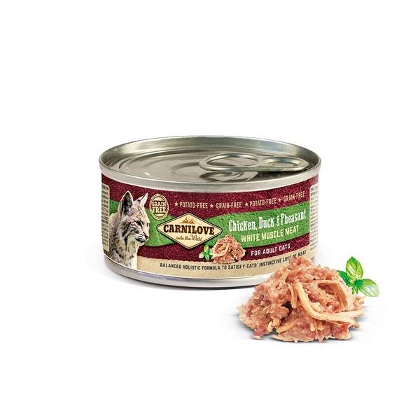 Carnilove - Paté con salsa para gato adulto con pollo y pato y faisán - lata 100 gr - CARNILOVE - Imagen 2