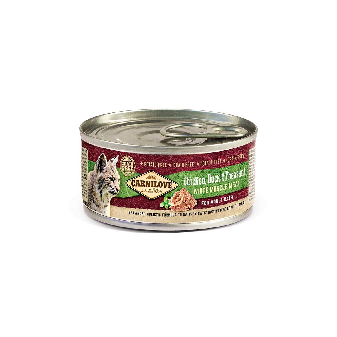 Carnilove - Paté con salsa para gato adulto con pollo y pato y faisán - lata 100 gr - CARNILOVE - Imagen 1