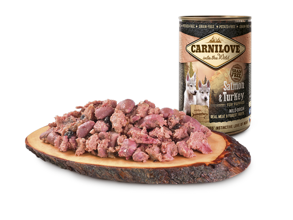 Carnilove - Pâtée avec sauce pour chiot au saumon & dinde - boîte 400 gr - CARNILOVE - Imagen 5