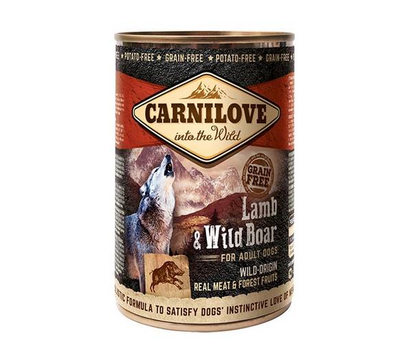 Carnilove - Pâtée avec sauce pour chien adulte de toute taille à l' agneau & sanglier sauvage 400 gr - CARNILOVE - Image 1