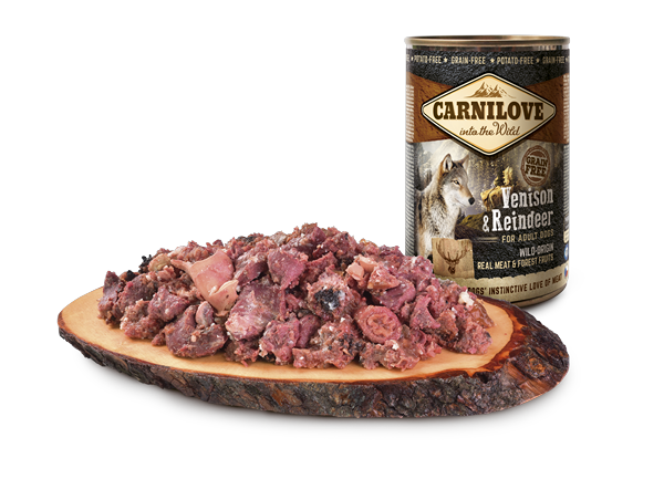 Carnilove - Comida húmeda con salsa para perro adulto de cualquier tamaño con ciervo y reno - lata 400 gr - CARNILOVE - Imagen 4