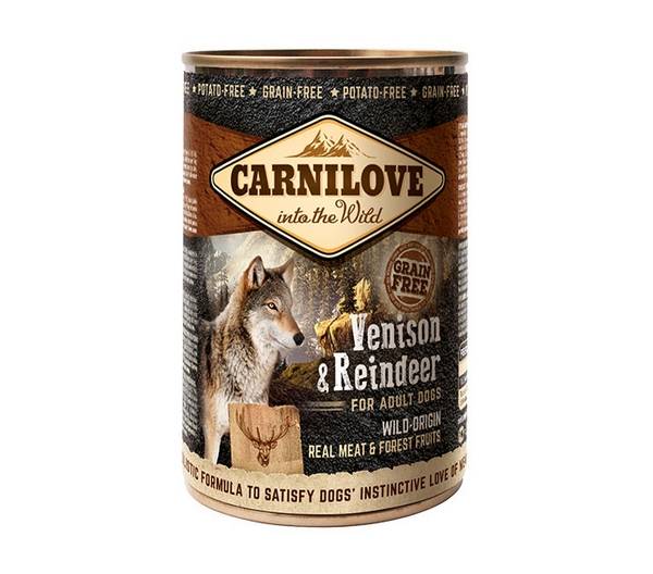 Carnilove - Comida húmeda con salsa para perro adulto de cualquier tamaño con ciervo y reno - lata 400 gr - CARNILOVE - Imagen 5