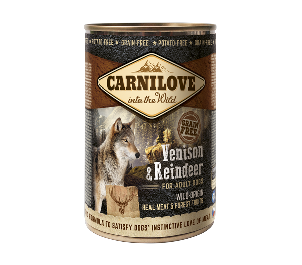 Carnilove - Comida húmeda con salsa para perro adulto de cualquier tamaño con ciervo y reno - lata 400 gr - CARNILOVE - Imagen 3