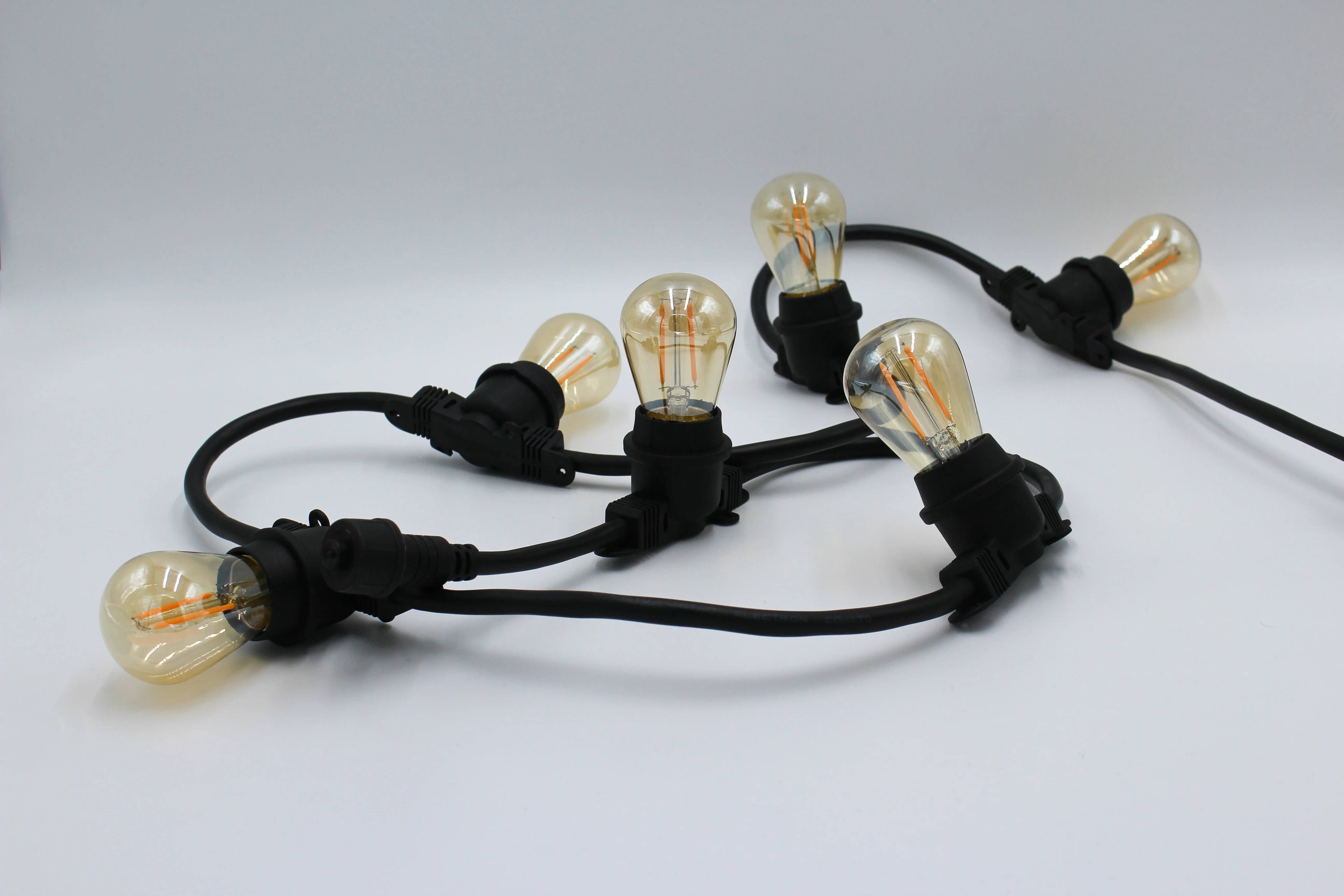 Lot de 5 ampoules Party Bulb Filament LED aluminium blanc E27 - - Image 4
