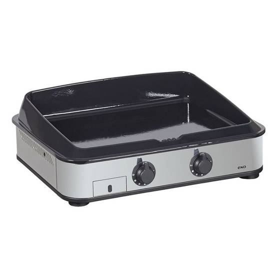 Eno - Plancha gaz 2 feux fonte émaillée inox capot Enosign 65 Eno - Image 11