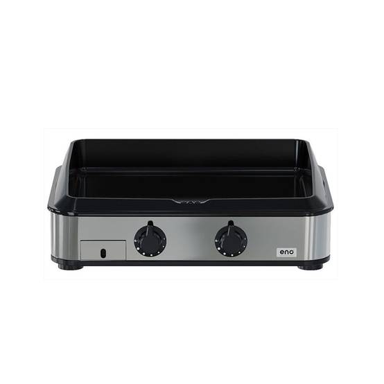Eno - Plancha gaz 2 feux fonte émaillée inox capot Enosign 65 Eno - Image 16