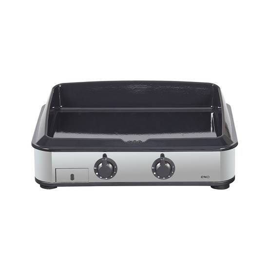Eno - Plancha gaz 2 feux fonte émaillée inox capot Enosign 65 Eno - Image 5