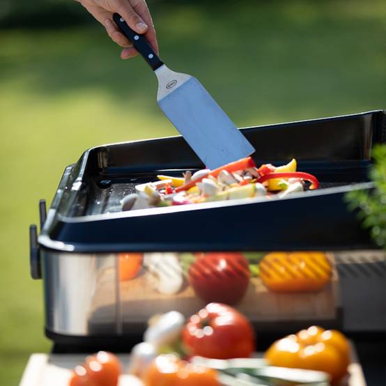 Eno - Plancha gaz 2 feux fonte émaillée inox capot Enosign 65 Eno - Image 9
