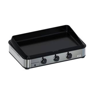 Eno - Plancha gaz 3 feux fonte émaillée inox gris Enosign 80 Eno