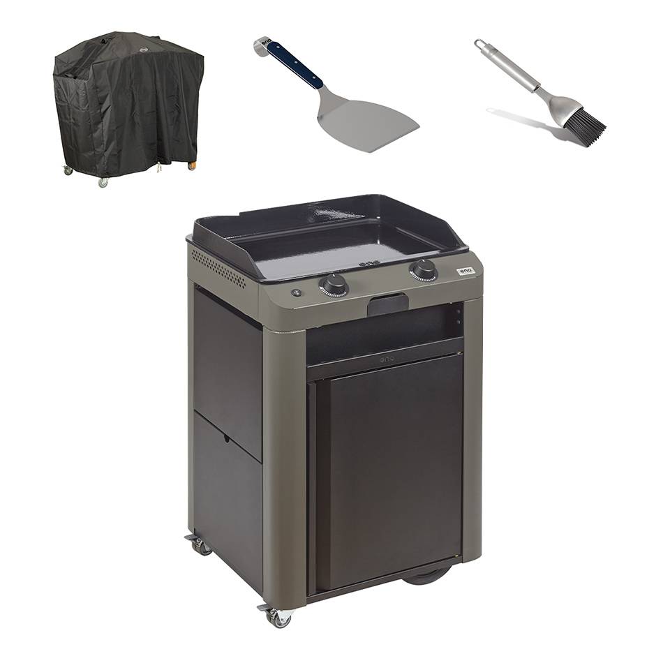 Eno - Eno - Combo plancha Fusion 60 gris cargo + 3 accessoires L.120 cm