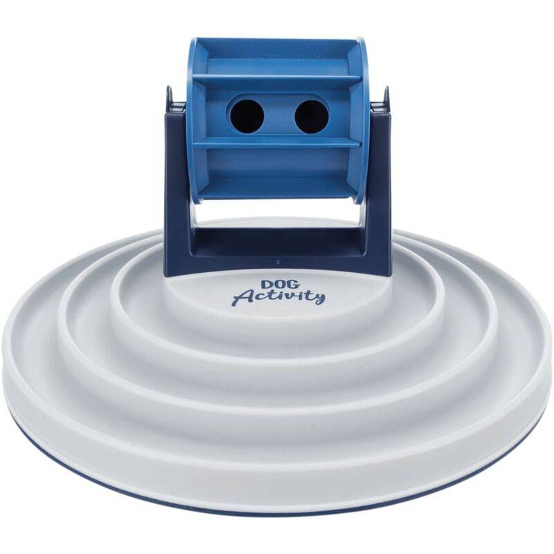 Bol à rouleaux Activité Canine Plastique Blanc et Bleu Ø 28 cm - TRIXIE - Imagen 2