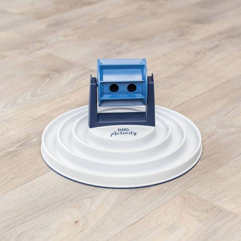 Bol à rouleaux Activité Canine Plastique Blanc et Bleu Ø 28 cm - TRIXIE - Imagen 1