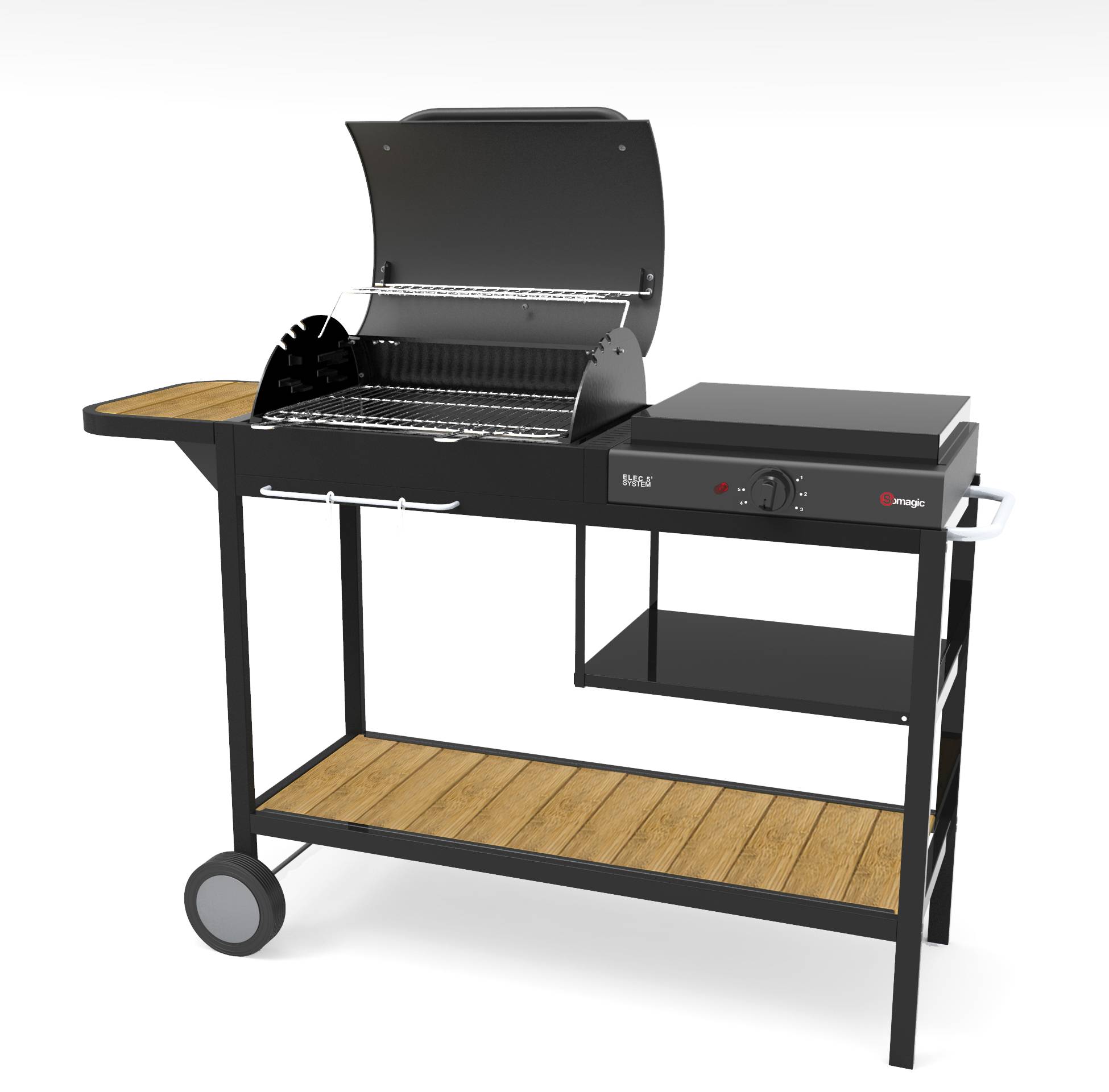Somagic - Barbecue Broadway charbon / plancha L.149 x l.52,5 x H.103,5 cm - Image 1