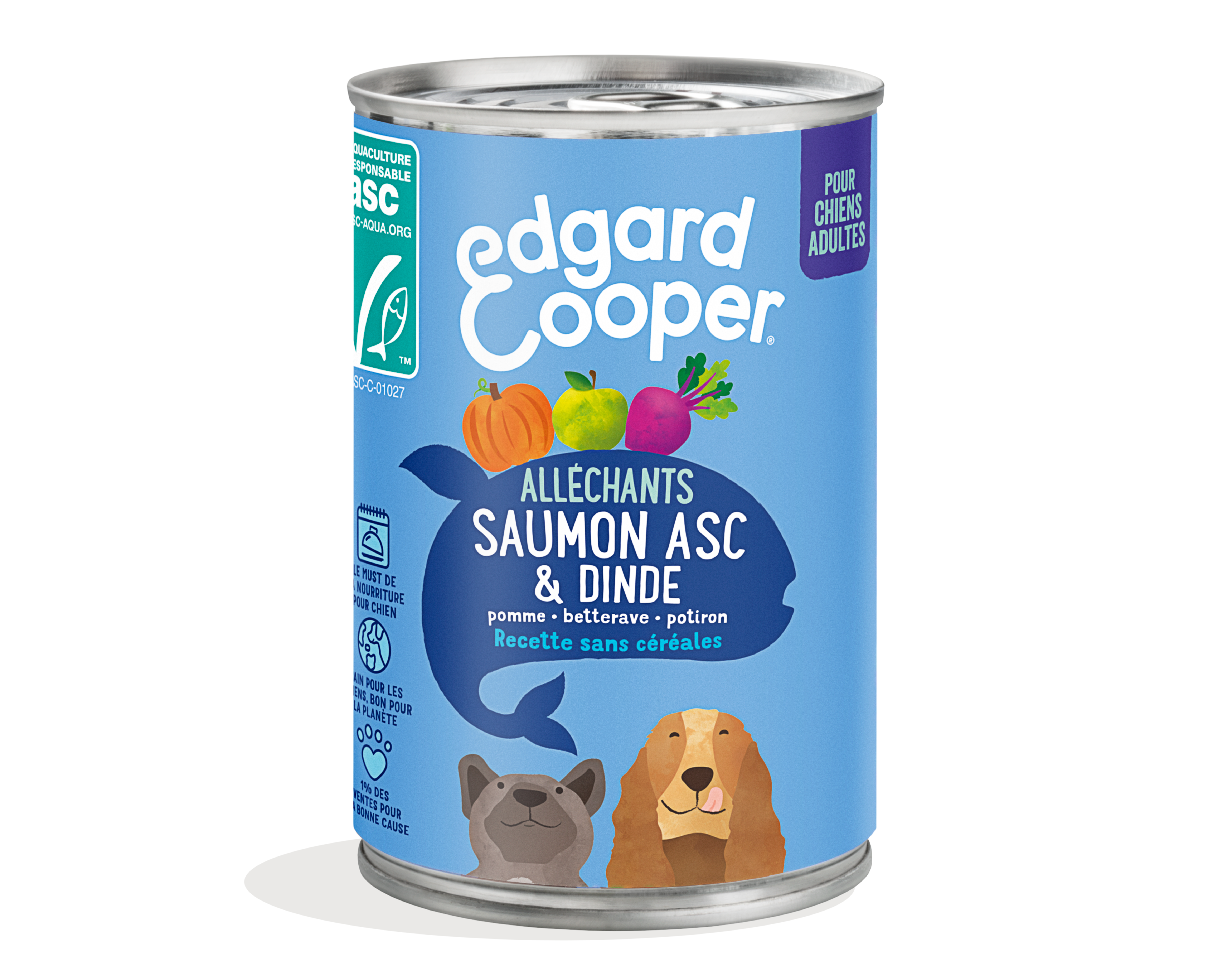Edgard & Cooper - Pâtée chiot sans céréales saumon dinde 400 g - Edgard & Cooper