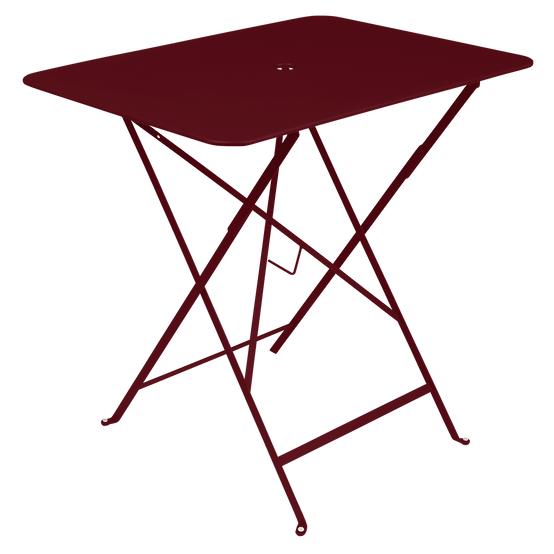 Fermob - Table de jardin rectangulaire pliante acier cerise noire 4 personnes Bistro Fermob - Image 1