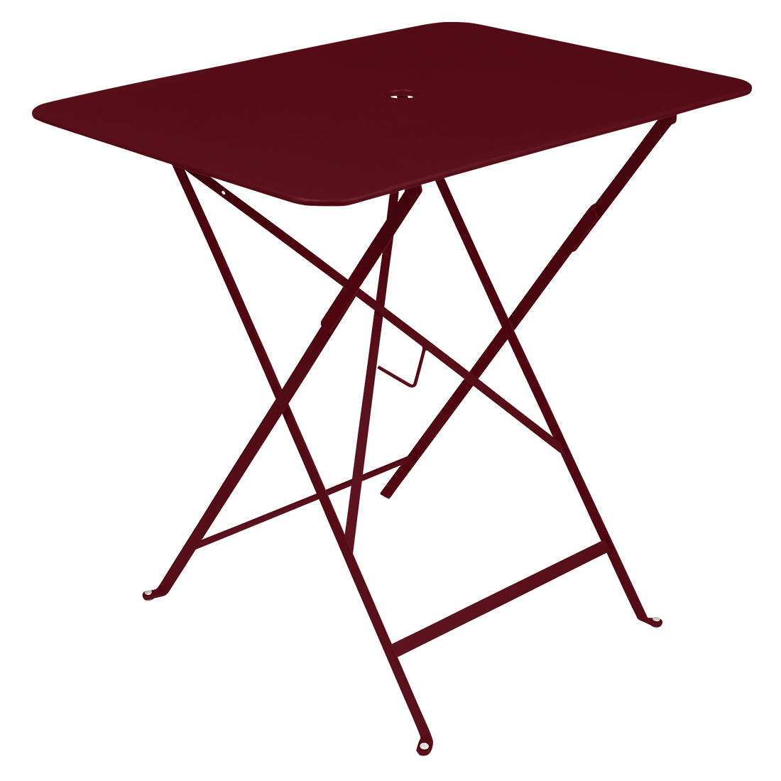 Fermob - Table de jardin rectangulaire pliante acier cerise noire 4 personnes Bistro Fermob - Image 1