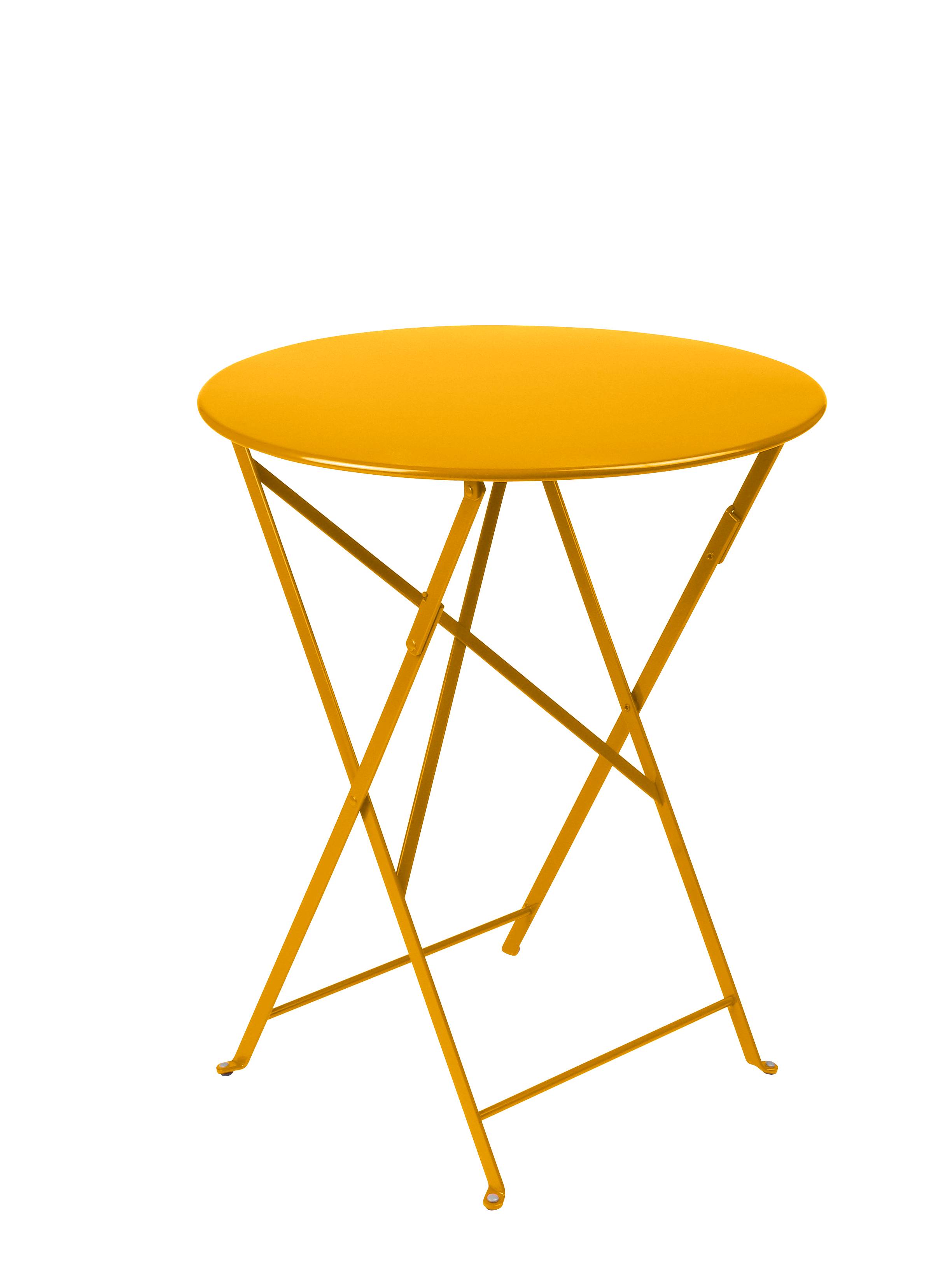Fermob - Table de jardin ronde pliante acier miel 2 personnes Bistro Fermob - Image 1