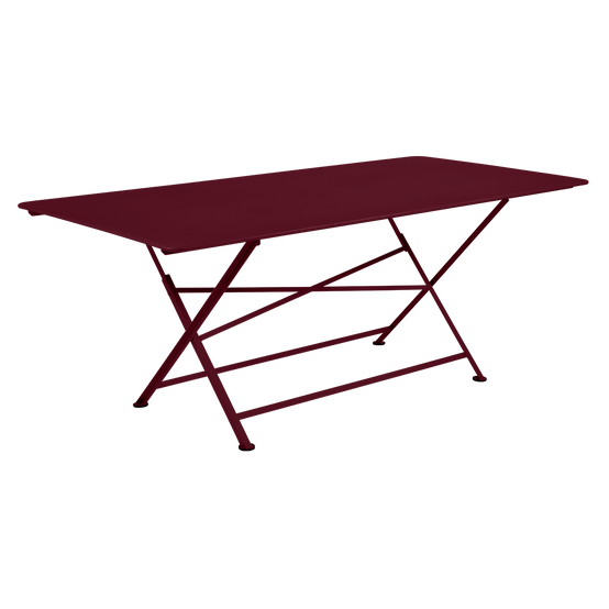 Fermob - Table de jardin rectangulaire pliante acier cerise noire 8 personnes Cargo Fermob