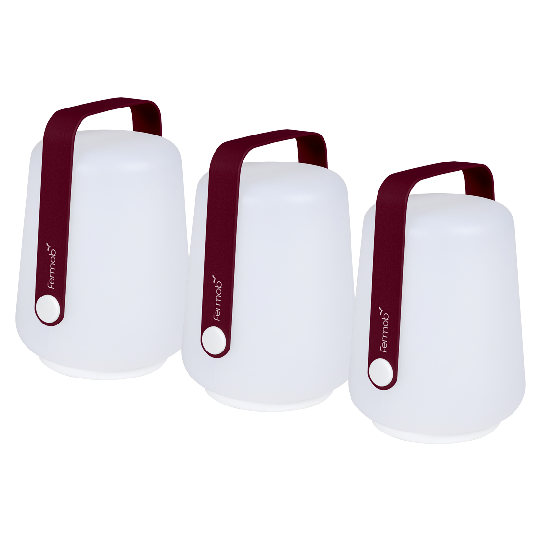 Fermob - Lot de 3 lampes H12 Balad Cerise Noire - Imagen 1