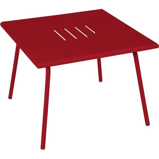Fermob - Table basse de jardin carrée acier piment Monceau Fermob - Image 1
